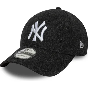 New Era New York Yankees MLB 9FORTY Melton Wool sort buet snapback kasket