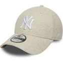 petten-gebogen-beige-snapback-9forty-melton-wool-van-new-york-yankees-mlb-van-new-era