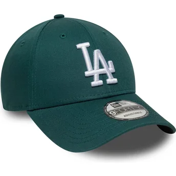 Grøn justerbar 9FORTY League Essential bøjet skygge kasket fra Los Angeles Dodgers MLB af New Era