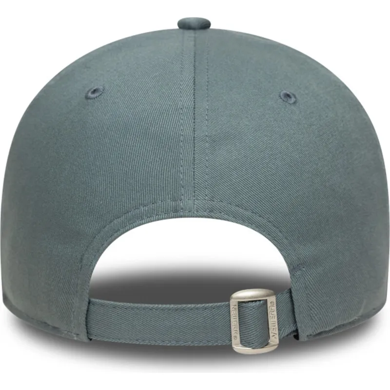 graue-verstellbare-curved-cap-mit-grauem-logo-9forty-league-essential-der-new-york-yankees-mlb-von-new-era