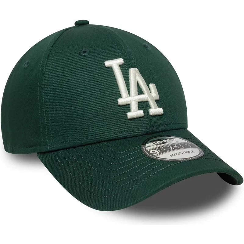 gron-justerbar-kurvet-kasket-9forty-visor-script-fra-los-angeles-dodgers-mlb-fra-new-era
