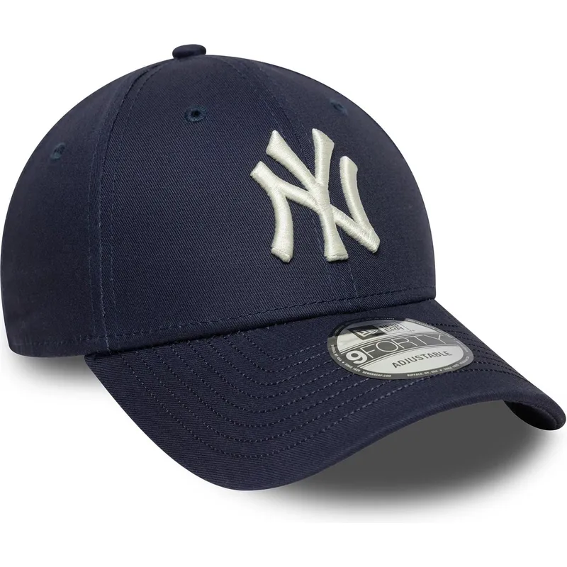 granatowa-zakrzywiona-czapka-z-regulacja-9forty-visor-script-new-york-yankees-mlb-new-era
