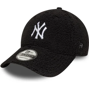 Schwarze verstellbare Curved Cap 9FORTY Winter Borg der New York Yankees MLB von New Era