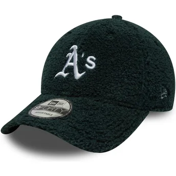 Justerbar grön böjd keps 9FORTY Winter Borg Oakland Athletics MLB från New Era