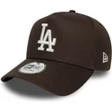 petten-gebogen-bruin-snapback-9forty-e-frame-side-patch-van-los-angeles-dodgers-mlb-van-new-era
