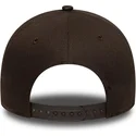 petten-gebogen-bruin-snapback-9forty-e-frame-side-patch-van-los-angeles-dodgers-mlb-van-new-era