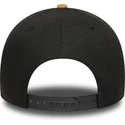 new-era-curved-brim-9forty-e-frame-suede-visor-new-york-yankees-mlb-black-and-brown-snapback-cap
