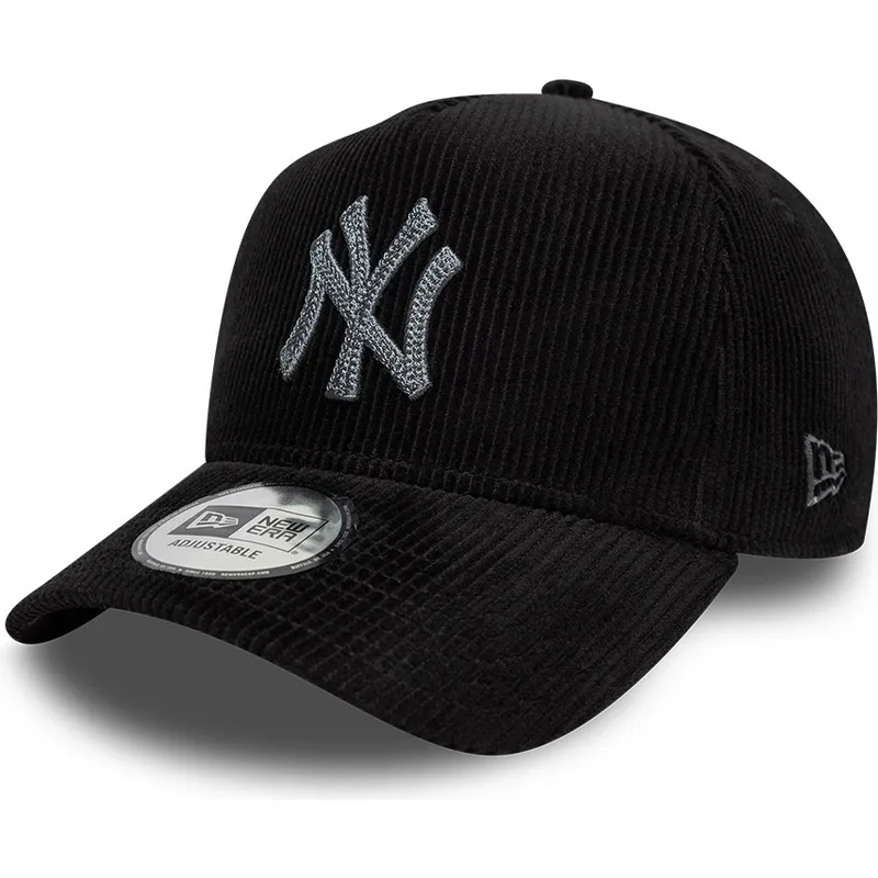 sort-justerbar-kurvet-kasket-9forty-e-frame-cord-fra-new-york-yankees-mlb-fra-new-era