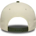 new-era-curved-brim-9forty-e-frame-world-series-patch-los-angeles-dodgers-mlb-beige-and-green-snapback-cap