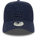 petten-gebogen-marineblauw-snapback-9forty-e-frame-melton-van-los-angeles-dodgers-mlb-van-new-era