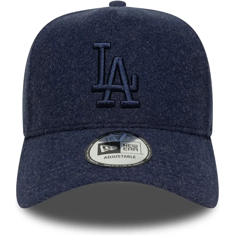 petten-gebogen-marineblauw-snapback-9forty-e-frame-melton-van-los-angeles-dodgers-mlb-van-new-era