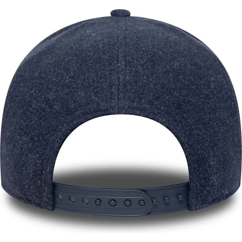 petten-gebogen-marineblauw-snapback-9forty-e-frame-melton-van-los-angeles-dodgers-mlb-van-new-era