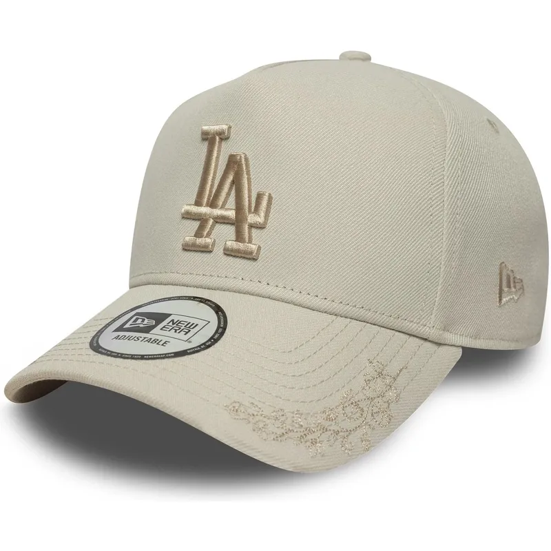 cappellino-curvo-beige-snapback-con-logo-beige-9forty-e-frame-tonal-icon-dei-los-angeles-dodgers-mlb-di-new-era