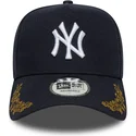 new-era-curved-brim-9forty-e-frame-tonal-icon-new-york-yankees-mlb-navy-blue-snapback-cap