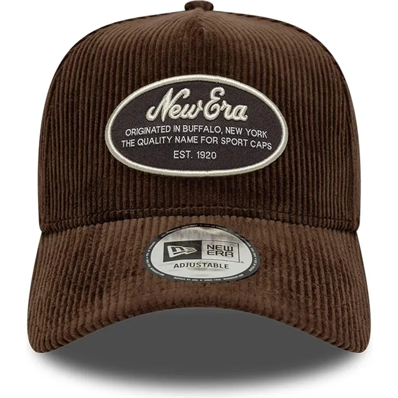 cappellino-curvo-marrone-snapback-9forty-e-frame-patch-cord-di-new-era