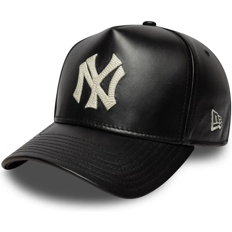 petten-gebogen-zwart-verstelbaar-9forty-e-frame-img-leather-van-new-york-yankees-mlb-van-new-era