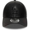 cappellino-snapback-nero-con-visiera-curva-e-logo-nero-9forty-m-crown-pu-dei-los-angeles-dodgers-mlb-di-new-era