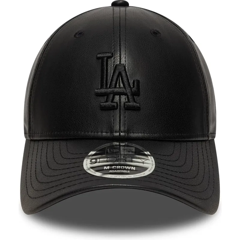 svart-bojd-keps-snapback-med-svart-logotyp-9forty-m-crown-pu-fran-los-angeles-dodgers-mlb-av-new-era
