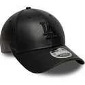 cappellino-visiera-curva-nero-snapback-con-logo-nero-9forty-m-crown-pu-dei-los-angeles-dodgers-mlb-di-new-era