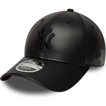 Καπέλο καμπύλης μαύρο snapback με μαύρο λογότυπο 9FORTY...