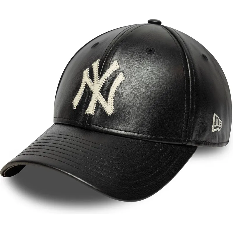 petten-gebogen-zwart-verstelbare-band-9forty-m-crown-img-leather-van-new-york-yankees-mlb-van-new-era