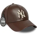 brun-justerbar-bojd-keps-9forty-m-crown-img-leather-av-new-york-yankees-mlb-fran-new-era