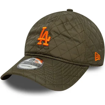 Petten gebogen groen verstelbaar 9TWENTY Quilted van Los Angeles Dodgers MLB van New Era