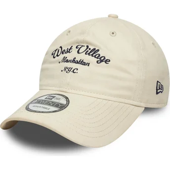 Petten gebogen beige verstelbare band 9TWENTY van New Era