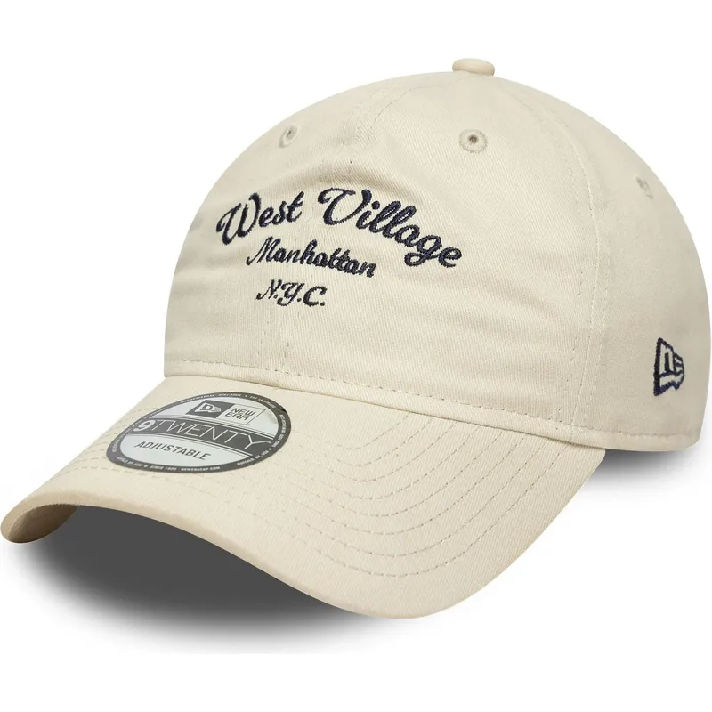 petten-gebogen-beige-verstelbare-band-9twenty-van-new-era