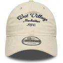 petten-gebogen-beige-verstelbare-band-9twenty-van-new-era