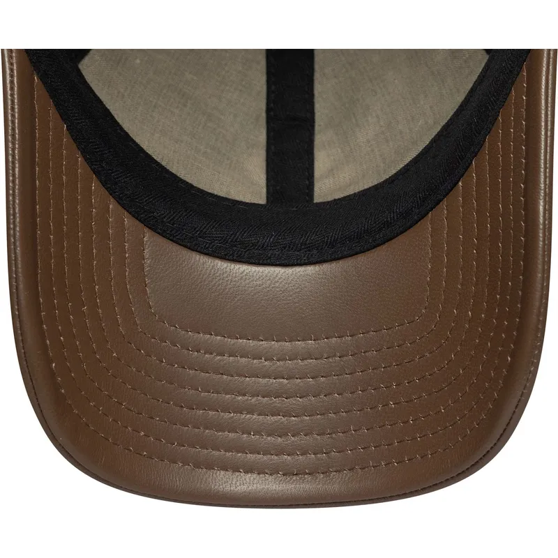 casquette-courbee-bleue-marine-et-marron-ajustable-9twenty-img-loden-leather-new-york-yankees-mlb-new-era