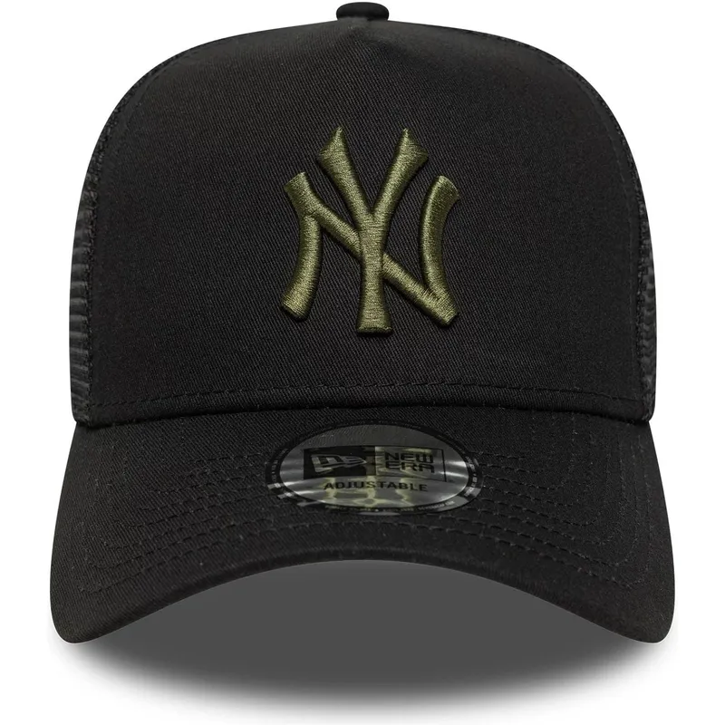 new-york-yankees-mlb-new-era-a-frame-league-essential-sort-trucker-kasket-med-gront-logo