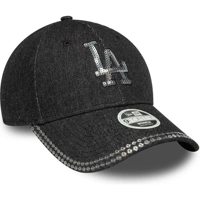 petten-gebogen-zwart-verstelbare-band-9forty-sequin-denim-van-los-angeles-dodgers-mlb-van-new-era petten-gebogen-zwart-verstelbare-band-9forty-sequin-denim-van-los-angeles-dodgers-mlb-van-new-era
