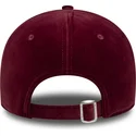 new-era-curved-brim-women-9forty-velour-los-angeles-dodgers-mlb-maroon-adjustable-cap