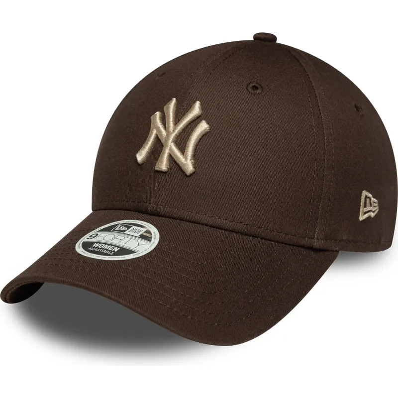petten-gebogen-bruin-verstelbaar-9forty-league-essential-van-new-york-yankees-mlb-van-new-era
