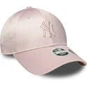new-york-yankees-mlb-9forty-satin-bow-back-rosa-justerbar-kurvad-keps-for-dam-med-rosa-logotyp-fran-new-era