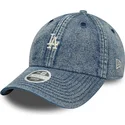 bla-justerbar-buet-kasket-til-kvinder-9twenty-denim-fra-los-angeles-dodgers-mlb-fra-new-era