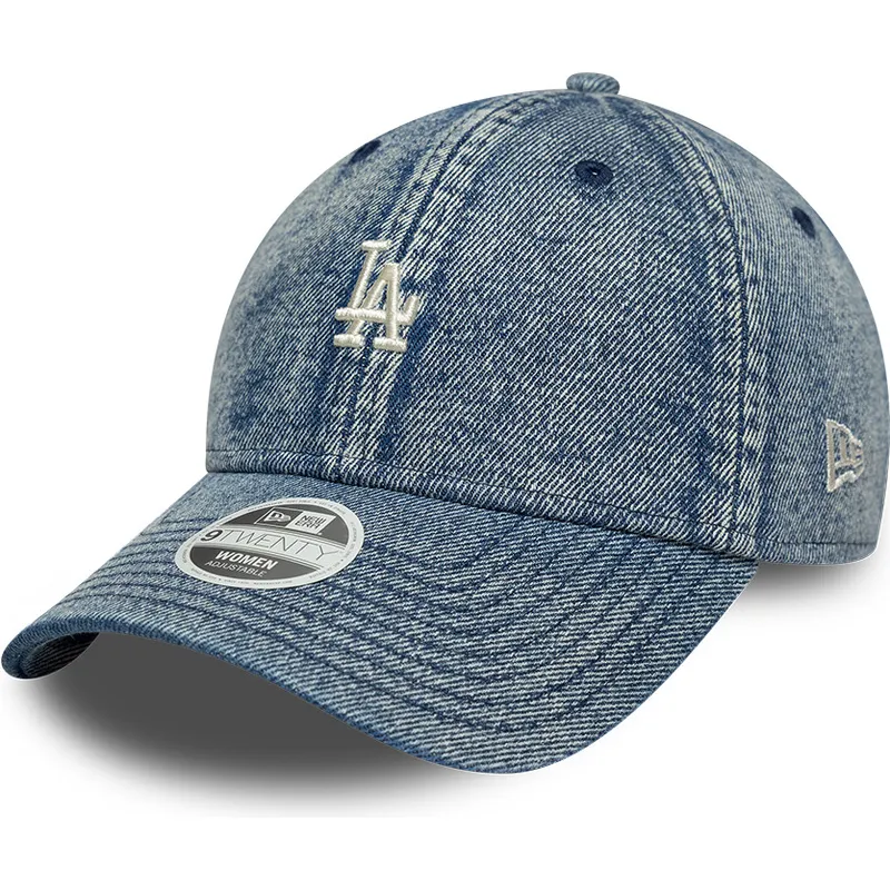 petten-gebogen-blauw-verstelbaar-9twenty-denim-van-los-angeles-dodgers-mlb-van-new-era