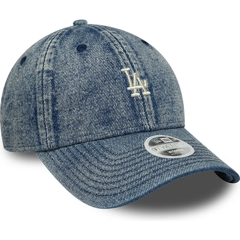 petten-gebogen-blauw-verstelbaar-9twenty-denim-van-los-angeles-dodgers-mlb-van-new-era