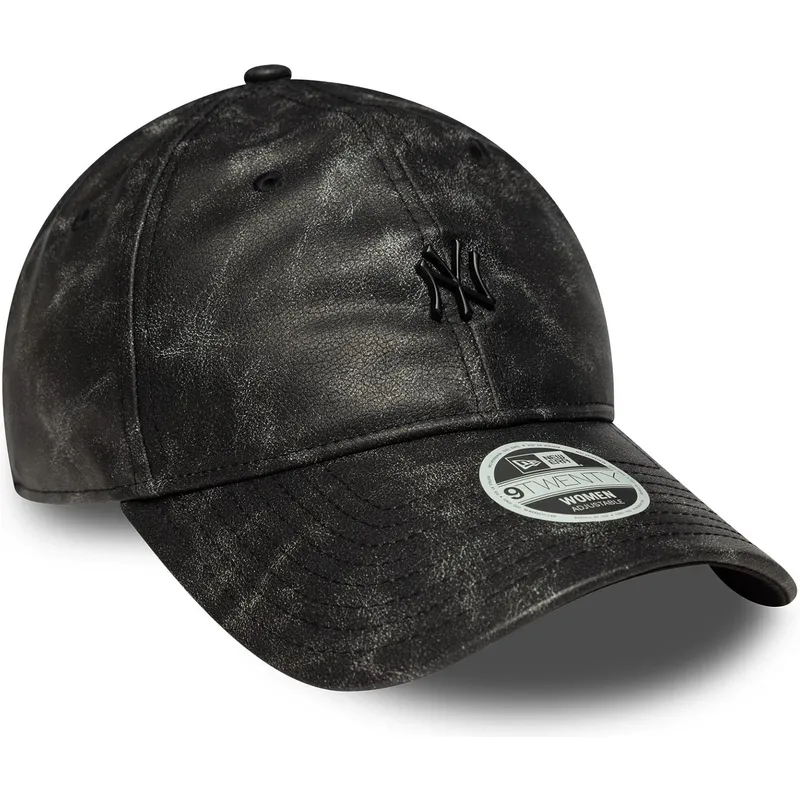 petten-gebogen-zwart-verstelbaar-9twenty-worn-pu-van-new-york-yankees-mlb-van-new-era petten-gebogen-zwart-verstelbaar-9twenty-worn-pu-van-new-york-yankees-mlb-van-new-era