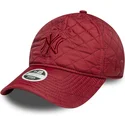 new-era-curved-brim-women-red-logo-9twenty-padded-new-york-yankees-mlb-red-adjustable-cap