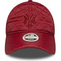 new-era-curved-brim-women-red-logo-9twenty-padded-new-york-yankees-mlb-red-adjustable-cap