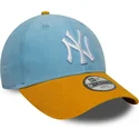 buet-bla-og-brun-justerbar-kasket-til-dreng-9forty-cord-fra-new-york-yankees-mlb-fra-new-era