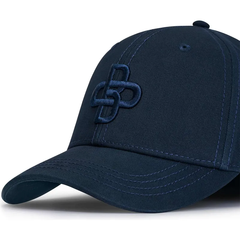 marineblaue-verstellbare-curved-cap-mit-marineblauen-logo-baseball-peach-obl055-von-oblack