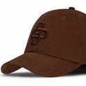 cappellino-curvo-marrone-regolabile-con-logo-marrone-baseball-peach-obl061-di-oblack