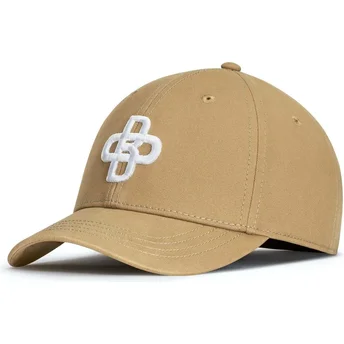 Böjd keps mörkbeige justerbar Baseball Peach OBL048 från Oblack