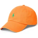 cappellino-curvo-arancione-regolabile-con-logo-verde-cotton-chino-classic-sport-di-polo-ralph-lauren