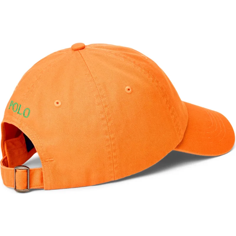 petten-gebogen-oranje-verstelbaar-cotton-chino-classic-sport-van-polo-ralph-lauren