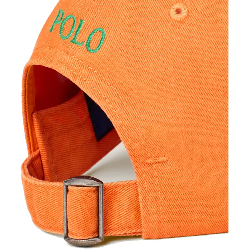 petten-gebogen-oranje-verstelbaar-cotton-chino-classic-sport-van-polo-ralph-lauren