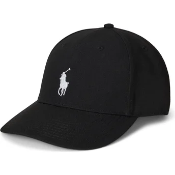 Cappellino nero snapback Twill High Crown di Polo Ralph Lauren